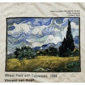 KNITSWELL Metropolitan Museum Of Art Van Gogh L T-shirt Wheat Field Cypresses